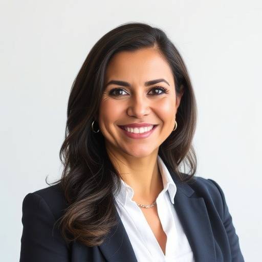 Foto de Fernanda Oliveira, CFO da Elegância Urbana, em uma pose profissional com um sorriso acolhedor.
